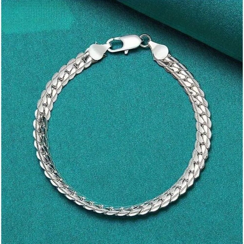 Elegant Sterling Silver Women's Bracelet 7”
